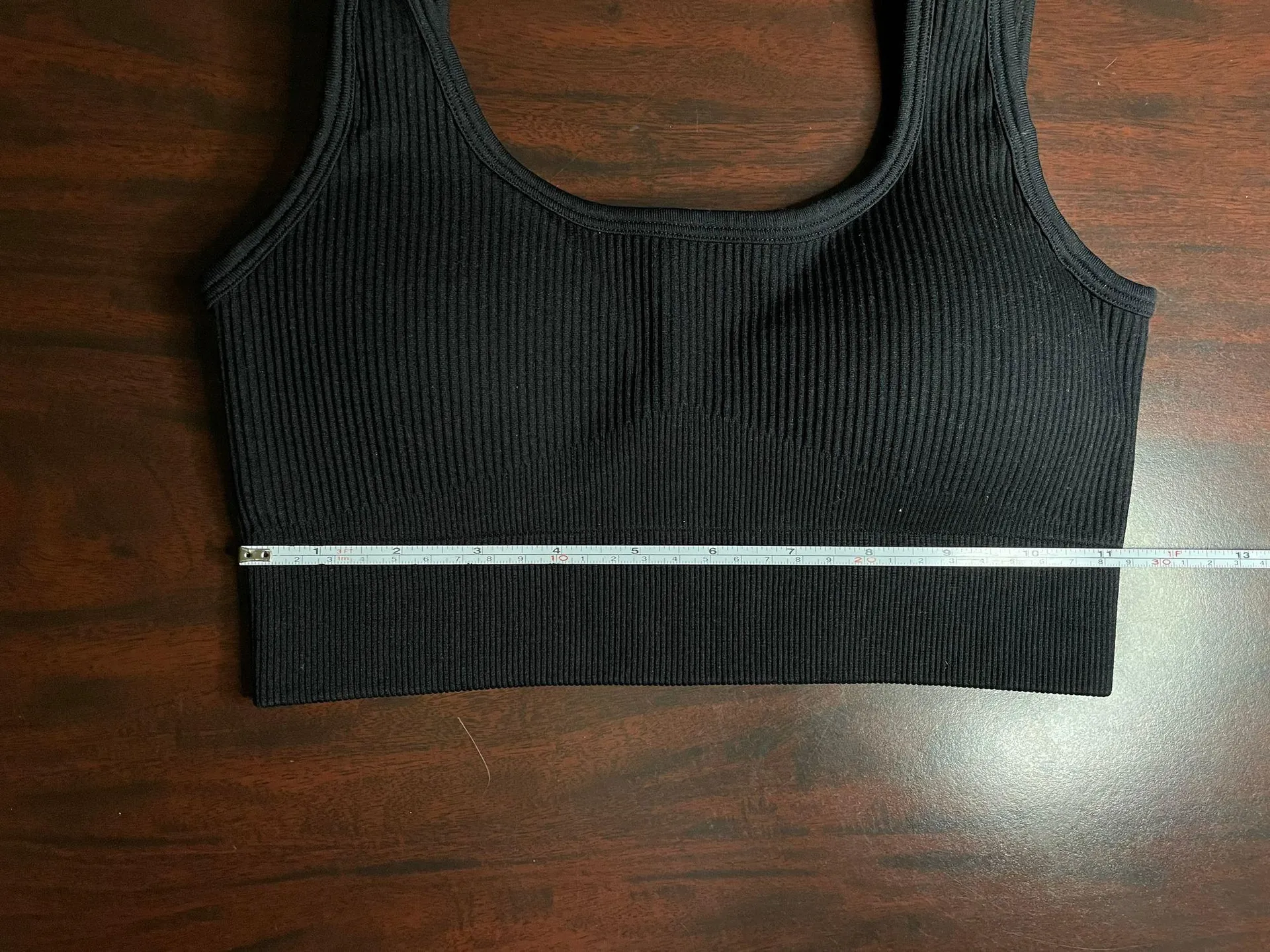 Ribbed Black Sports Bra - Image 5