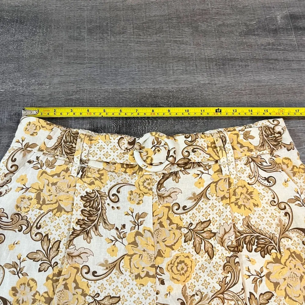 MAISON D’AMELIE Anthropologie linen blend floral shorts - Image 5