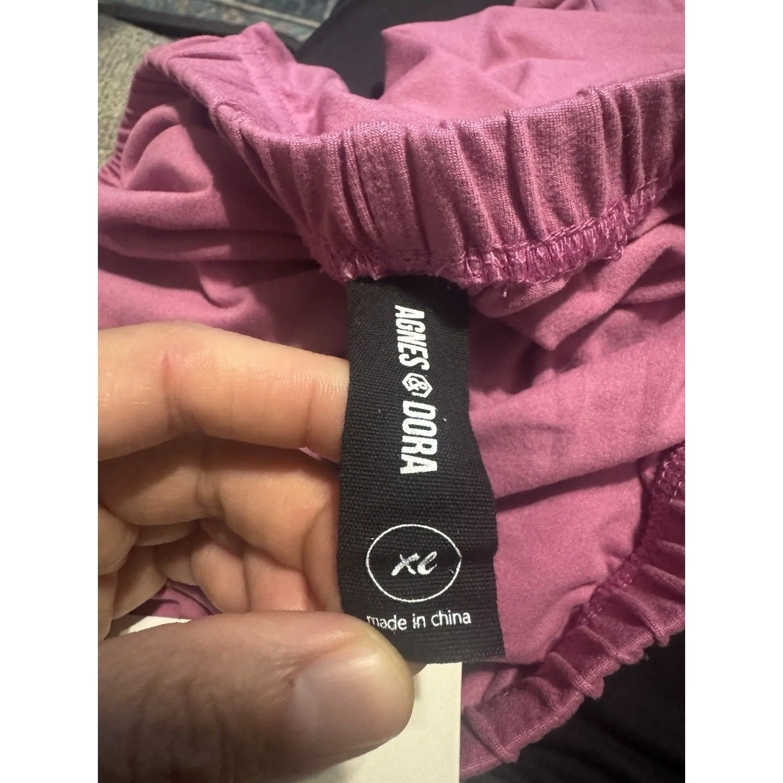 Agnes & Dora Womens Leggings Sz XL Grape High Waist Casual Loungewear Modern - Image 5