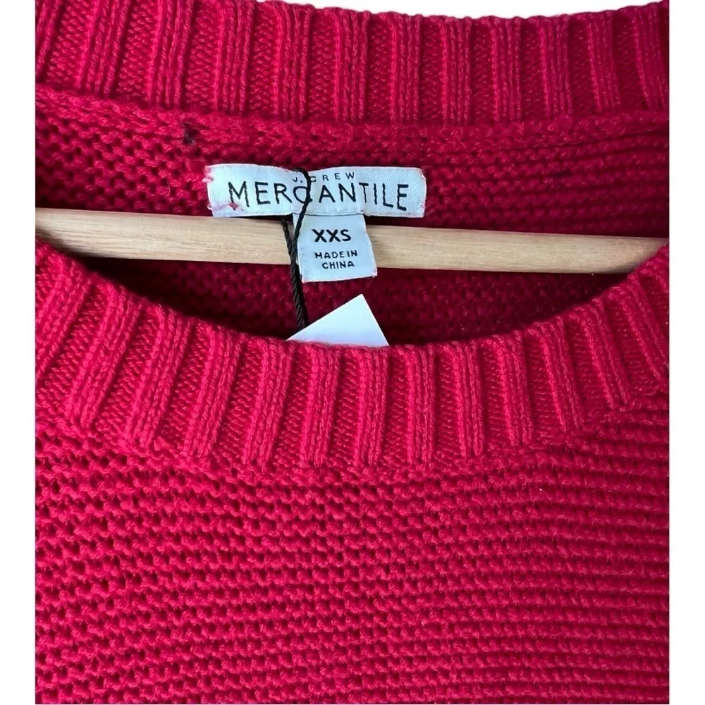 Women's  J.Crew Mercantile sweater light red merino mange long sleeve size XXS. - Image 3