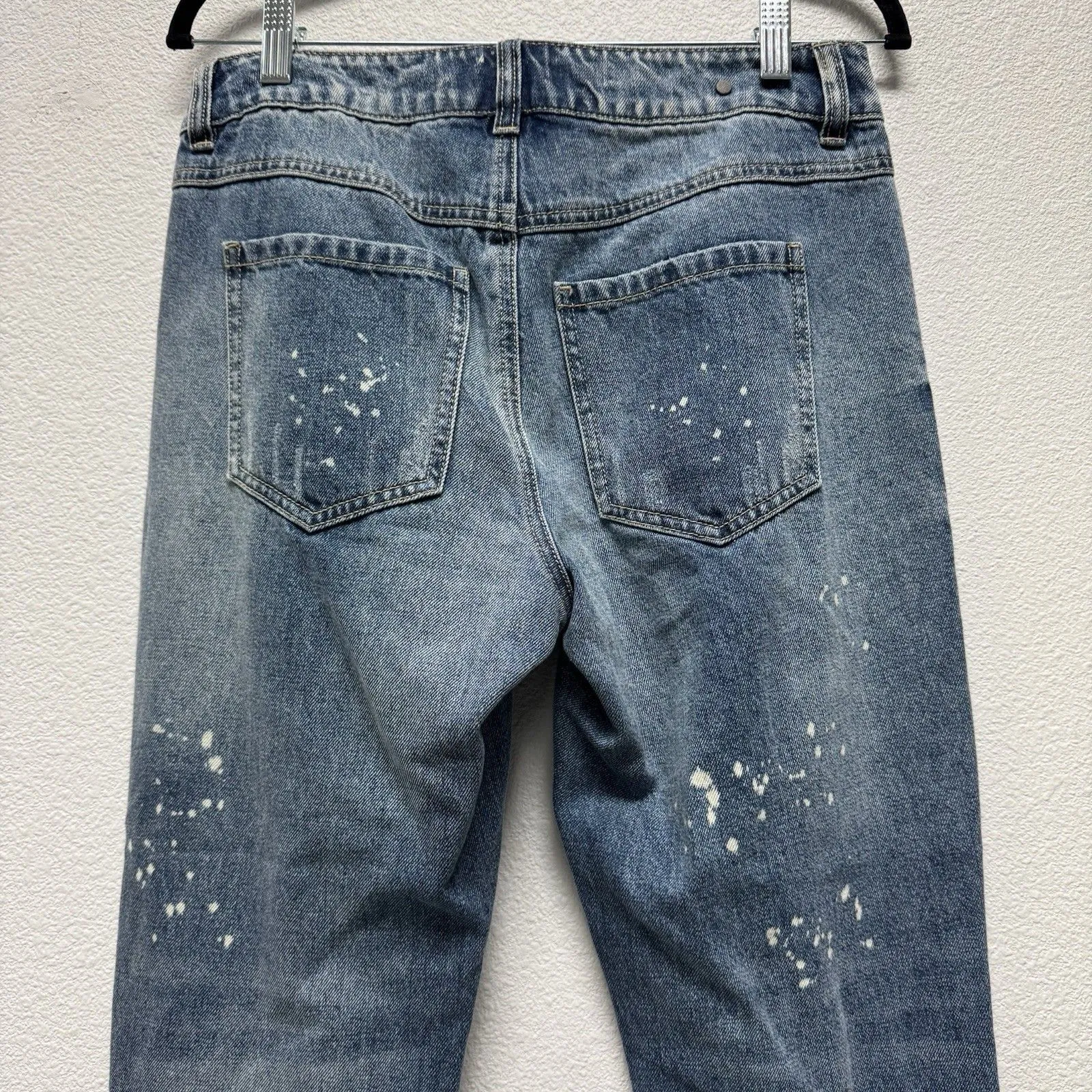 Cabi 100% BF Boyfriend Jeans‎ Women's Sz 2 Mid Rise Distressed Blue Denim #5884 - Image 7