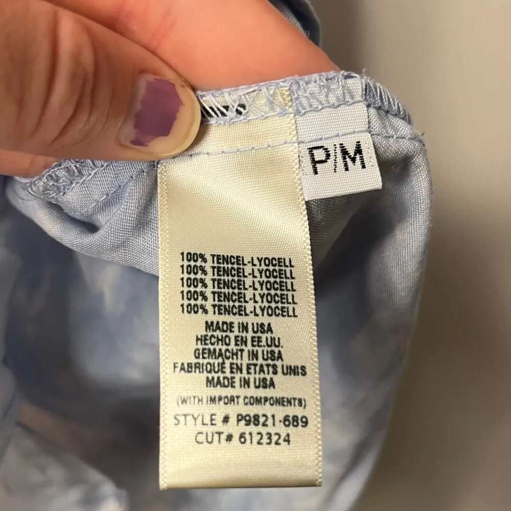 Cloth & Stone Anthropologie Tie Dye Button Down Long Sleeve Shirt Petite Med - Image 8