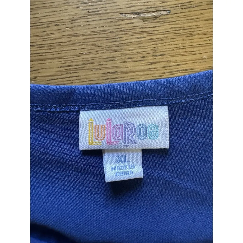 LuLaRoe Women‎ Dress Red White Blue Sleeves Size XL Holiday 4th Of July Summer - Image 3