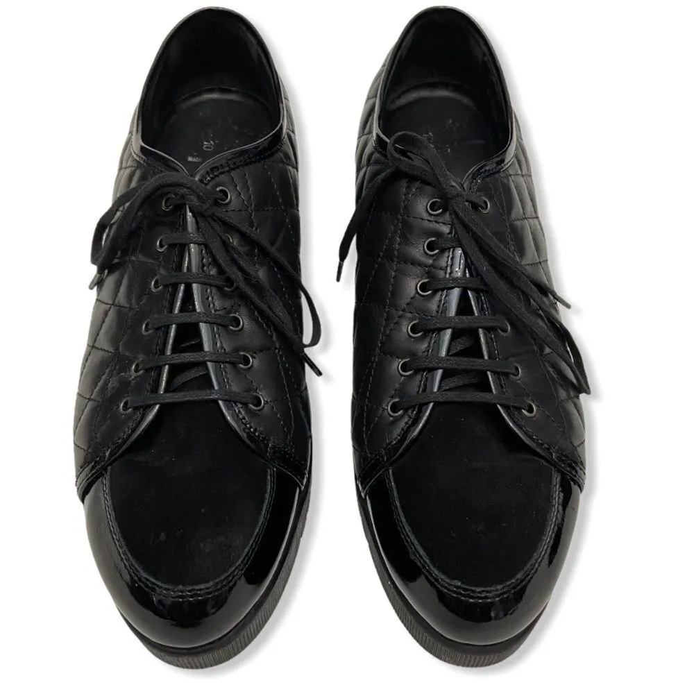 Aquatalia QuiltedâBlack Leather Platform OxfordâSneakers - Image 3