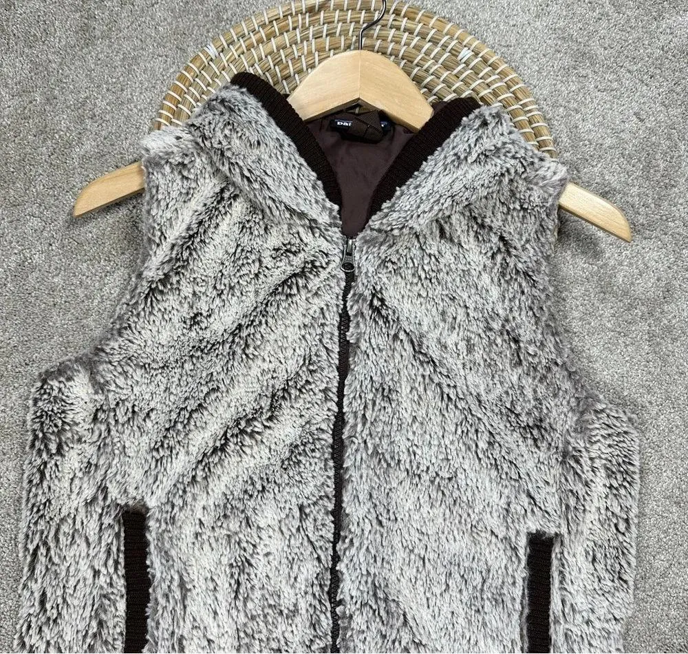 Patagonia Women’s Conejo Vest Hooded Fleece Fuzzy Full Zip in Java Brown Size S - Image 4