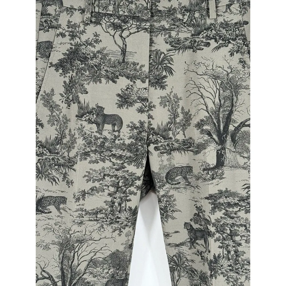 Cambio Toile Safari Pants 29 Inch‎ Waist Gray And Black Leopard - Image 3