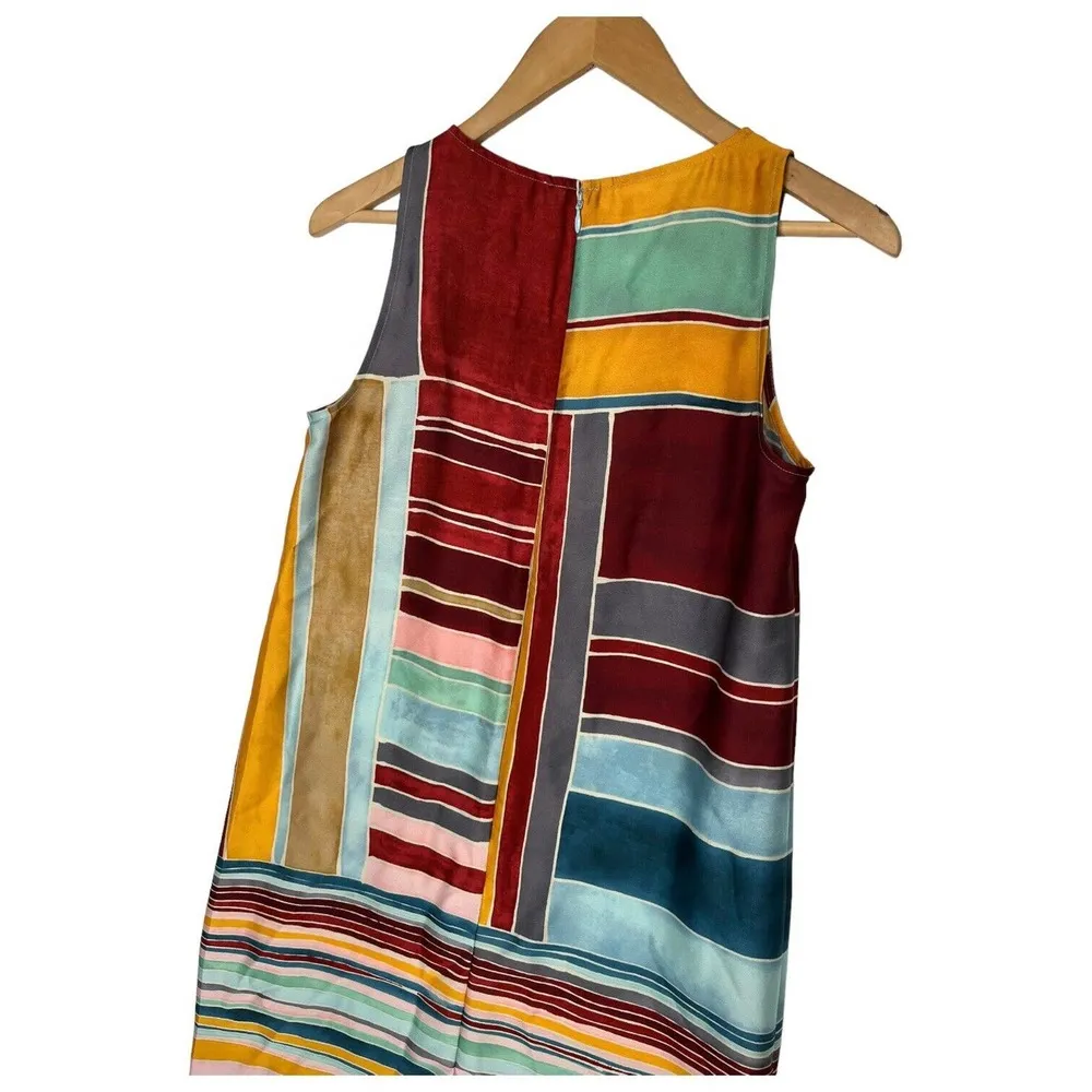 Ann Taylor Loft Womens S Petite Striped Career Tank Shift Dress Sleeveless Multi - Image 7