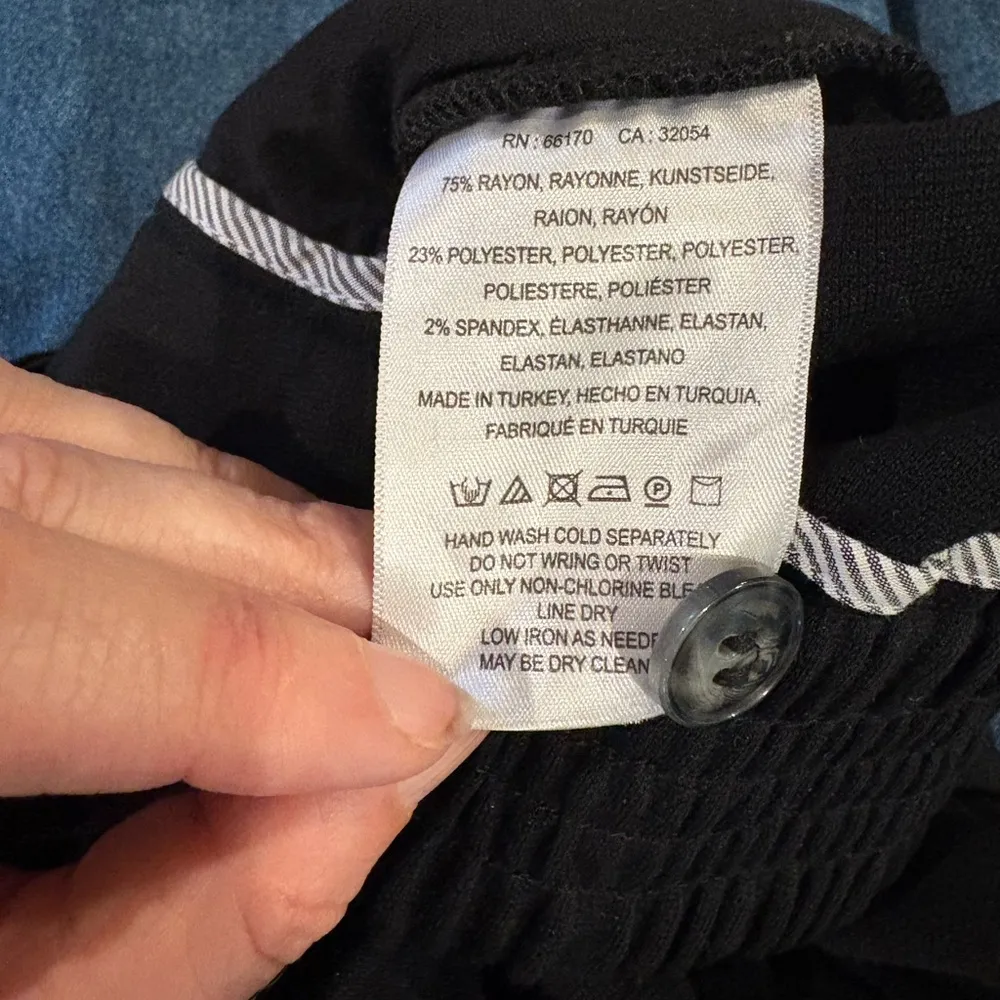 Anthropologie Ett Twa cropped wide leg jersey pants size S black - Image 5