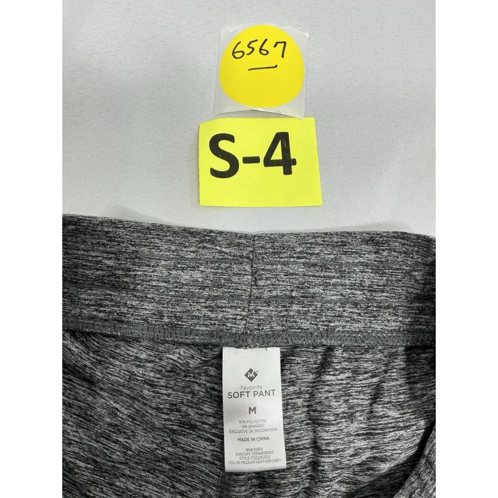 Womans Favorite Soft Pants Pullon Athletic Pants Medium Black Gray - Image 3