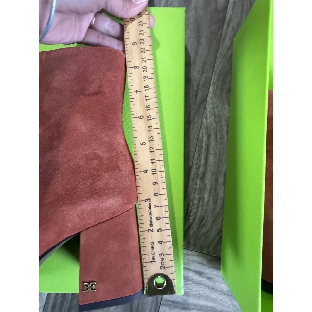 Sam Edelman Women's Mayla Booties Size 9M Rust table Suede - Image 7