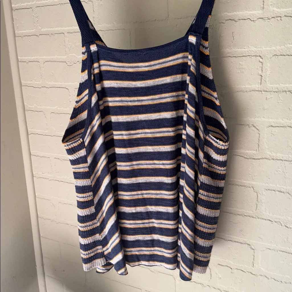 Free People top Sailor Oversized Striped Tank large knit sweater like - Image 8