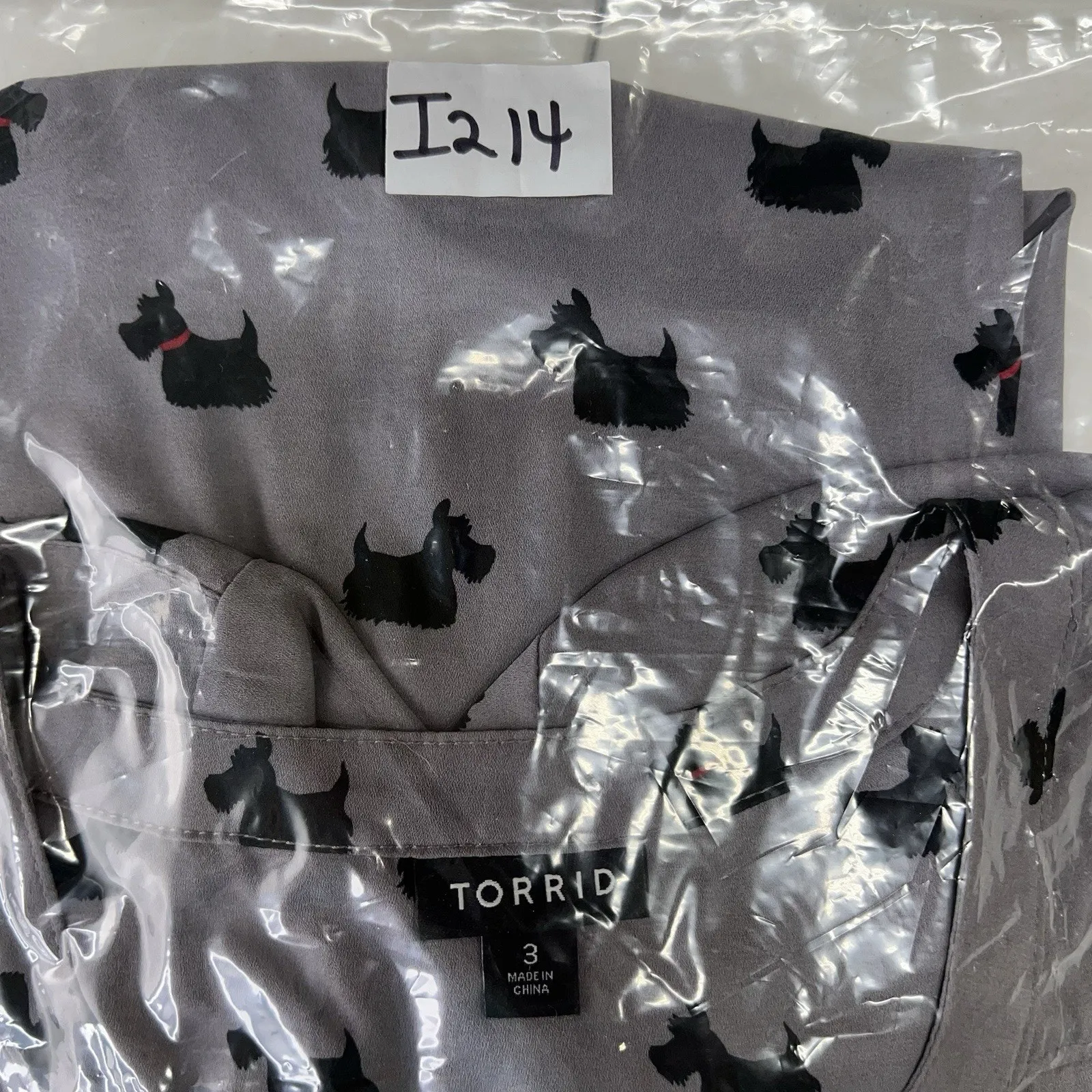 Torrid Plus 3X Harper Scottish Terriers Blouse Georgette Top Popover 3/4 Sleeve - Image 15