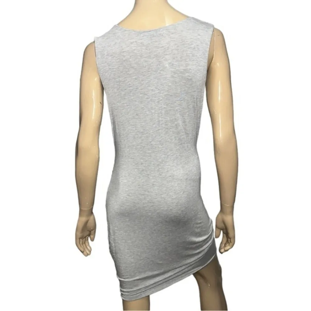 Made by Johnny Women’s Size L Heather Gray Shirred Tank Knee Length Dress Size L - Image 5