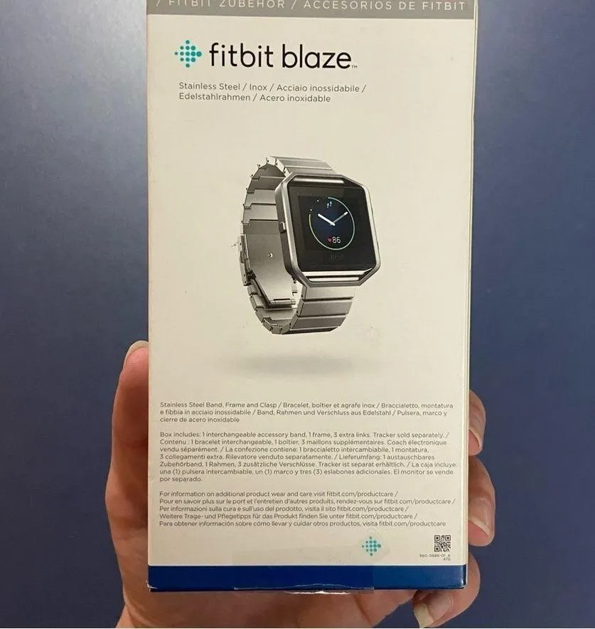 Fit Bit Blaze Accessory Stainless Steel Band NIB - Image 3