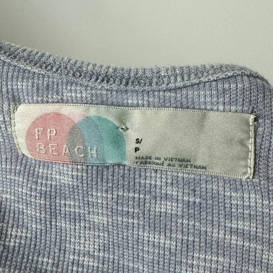 Free People Beach Women S Dress Tiny Dancer Cold Shoulder Blue Spring Summer - Image 8