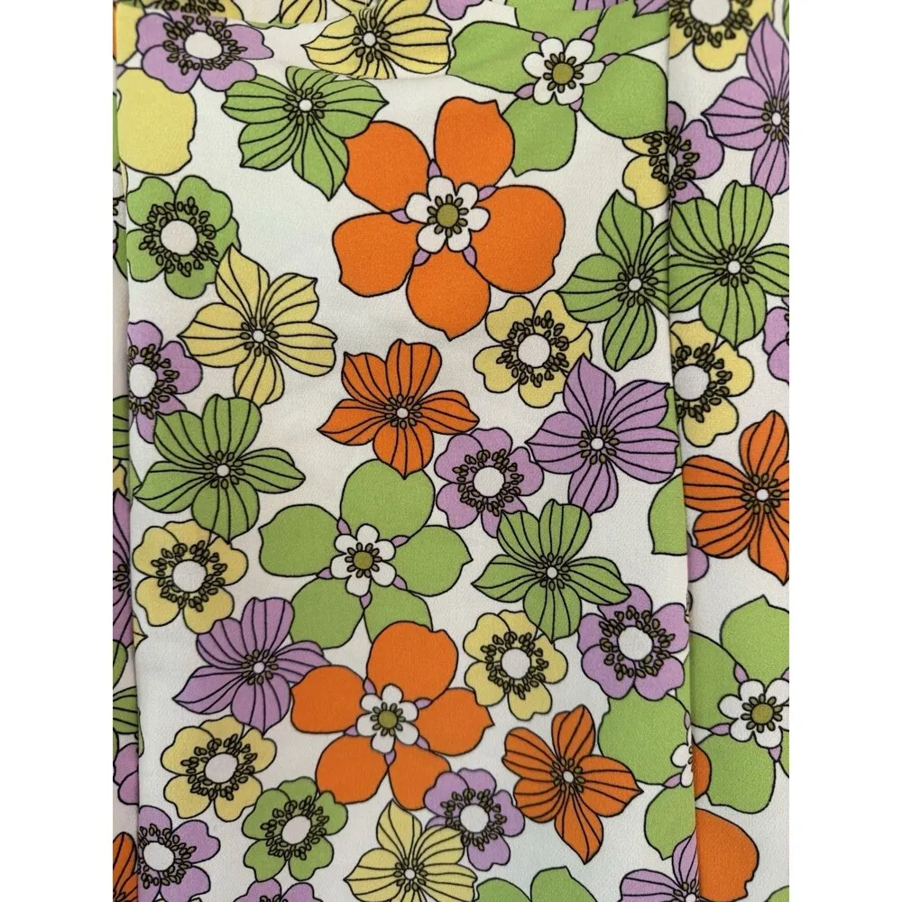 Zara Floral Dress 1960s 1950s Design Vintage Look Size Large Zip Flirty NWT - Image 8