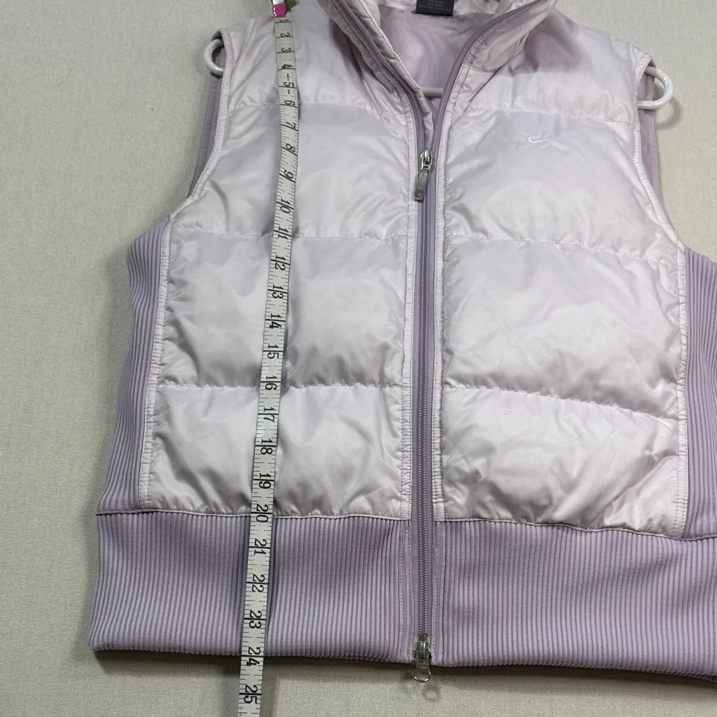 Nike Women's Light Purple Puffer Vest - Image 2