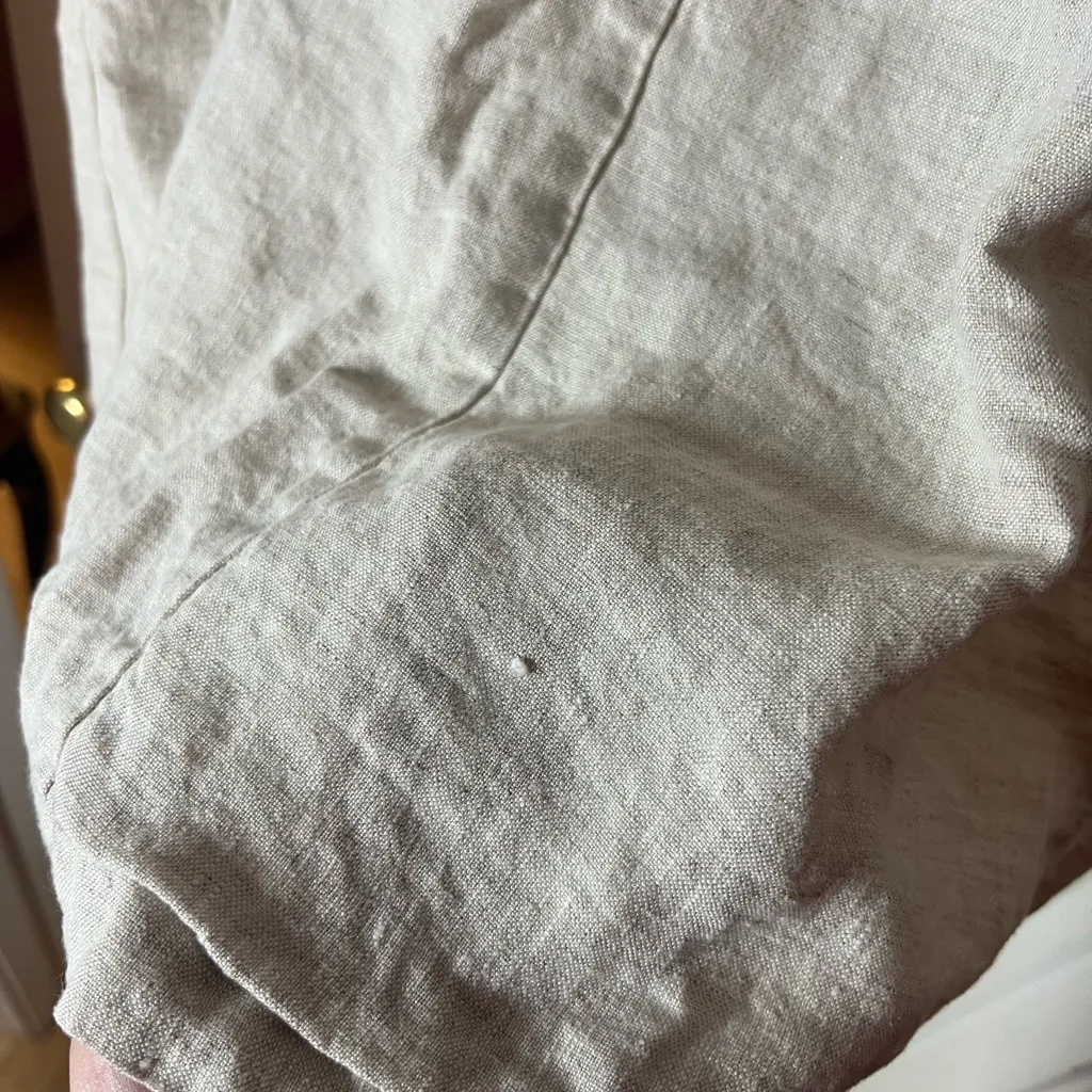 Reformation Gia Linen Tan Midi Skirt Minimalist Capsule Quiet Luxury Size 8 - Image 5