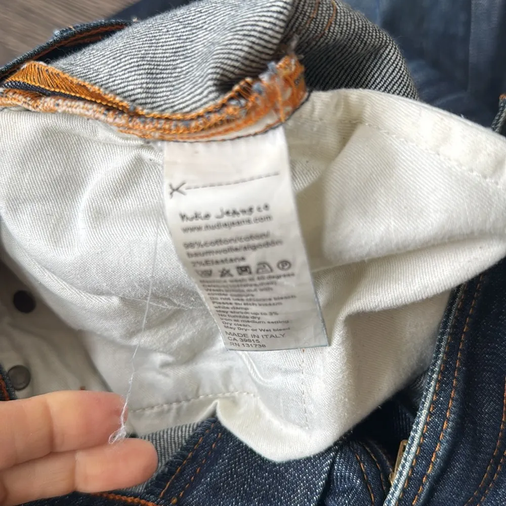 Japanese brand Nudie Jeans Slim Jim Vintage Mens Denim Pants Jeans Size 30 Blue - Image 11