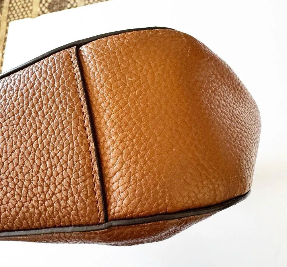 Kate Spade 'Kailee' Brown Pebbled  Leather Shoulder Bag Hobo Double Compartment - Image 14