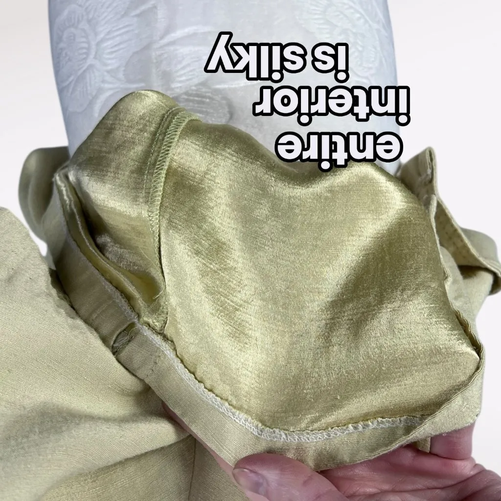 Vintage Stillo Collection Linen Rayon Button Up Shirt Made In USA Small Yellow - Image 8