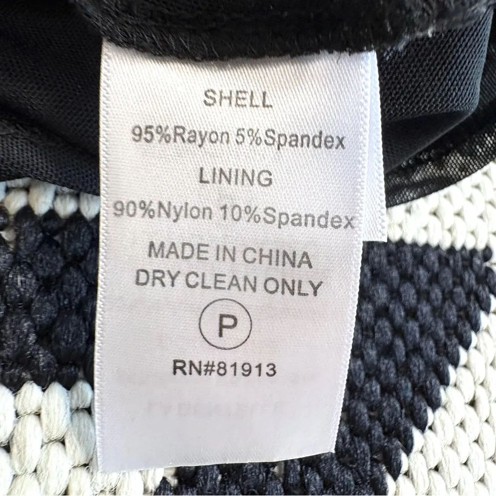 Tracy Reese Geometric Print Draped Faux Wrap Jersey Knit Dress Small - Image 9