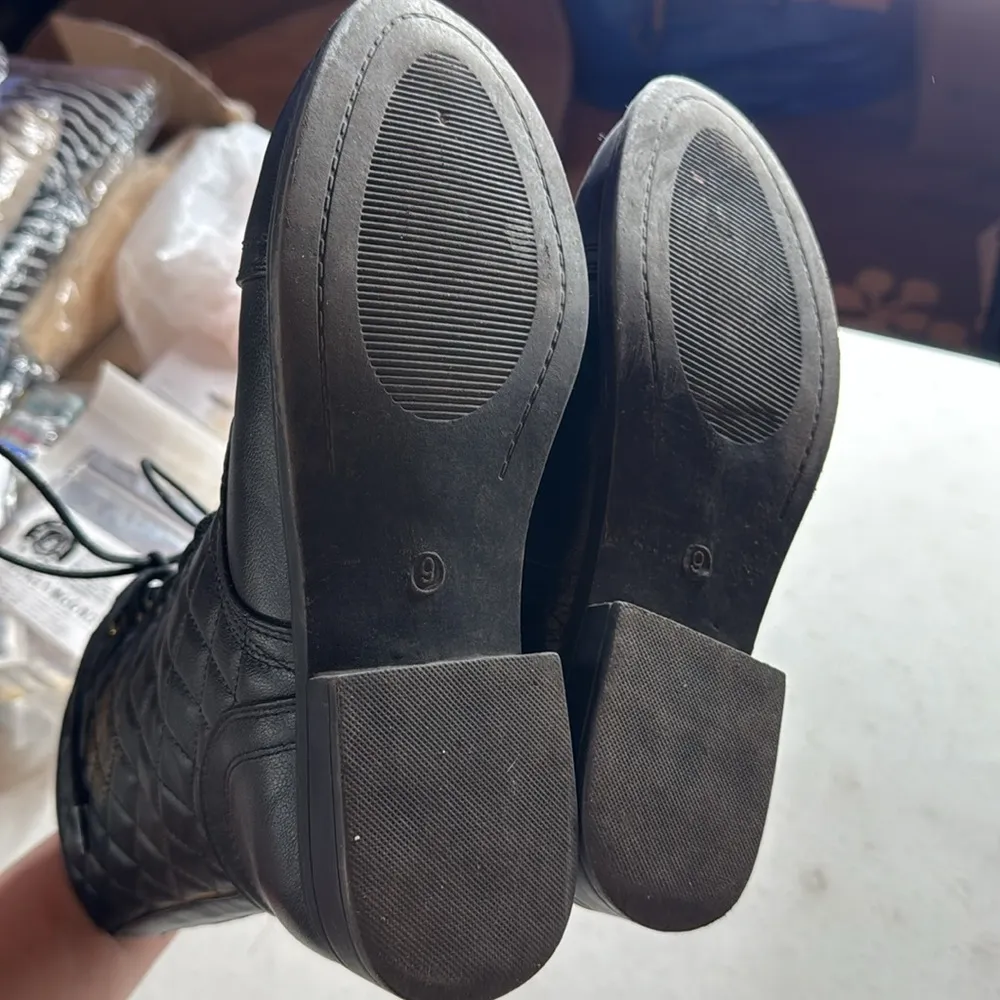 Hot Topic Harry Potter Marauder's Map Quilted Combat Boots Size 9 - Image 12