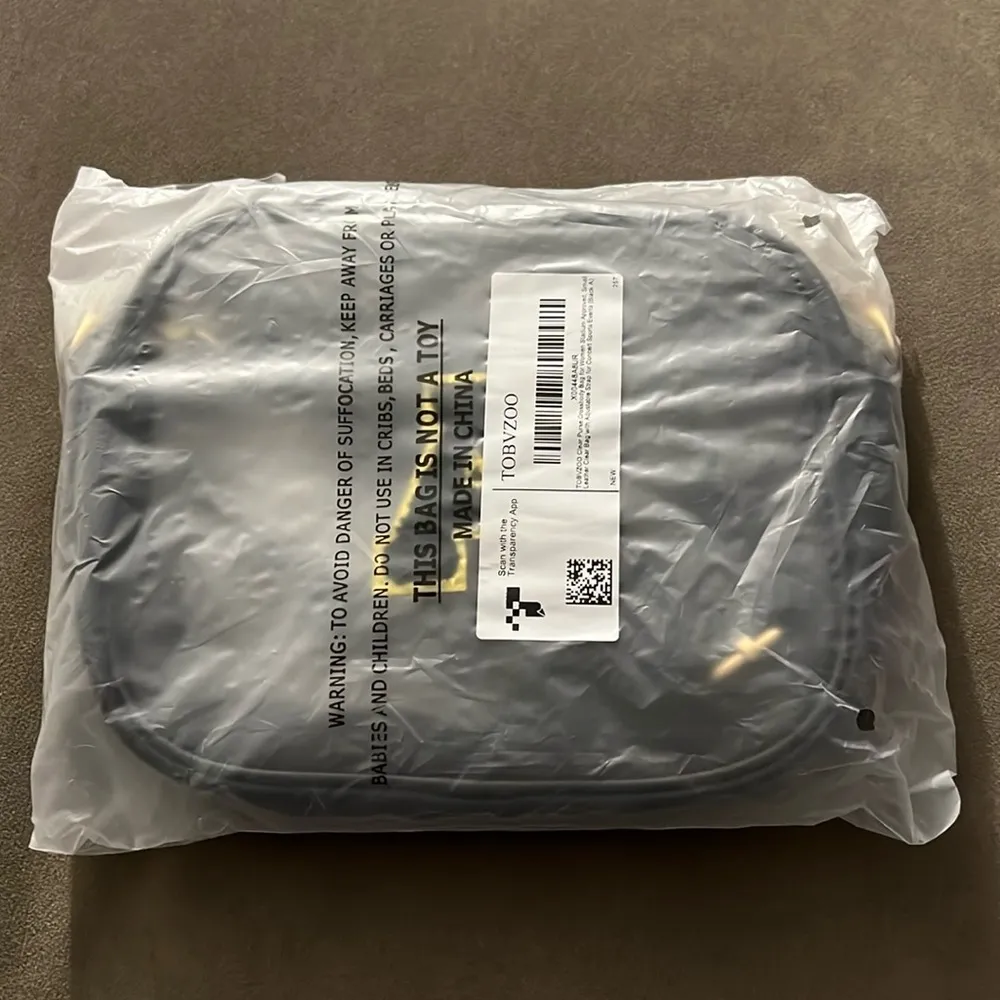 Black Transparent Crossbody Bag With “A”- Stadium Approved Bag - Image 2