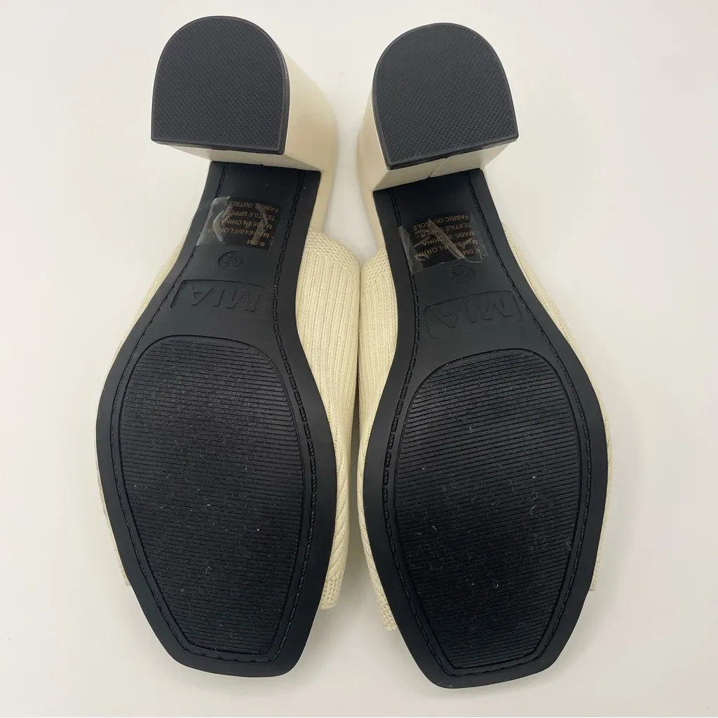 Mia Hilary rib-knit slip on comfy block heel sandals women’s Size 6 1/2M - Image 6