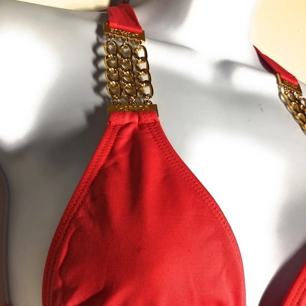 L Space‎ Bikini Top With Gold Chain Accents - Image 2