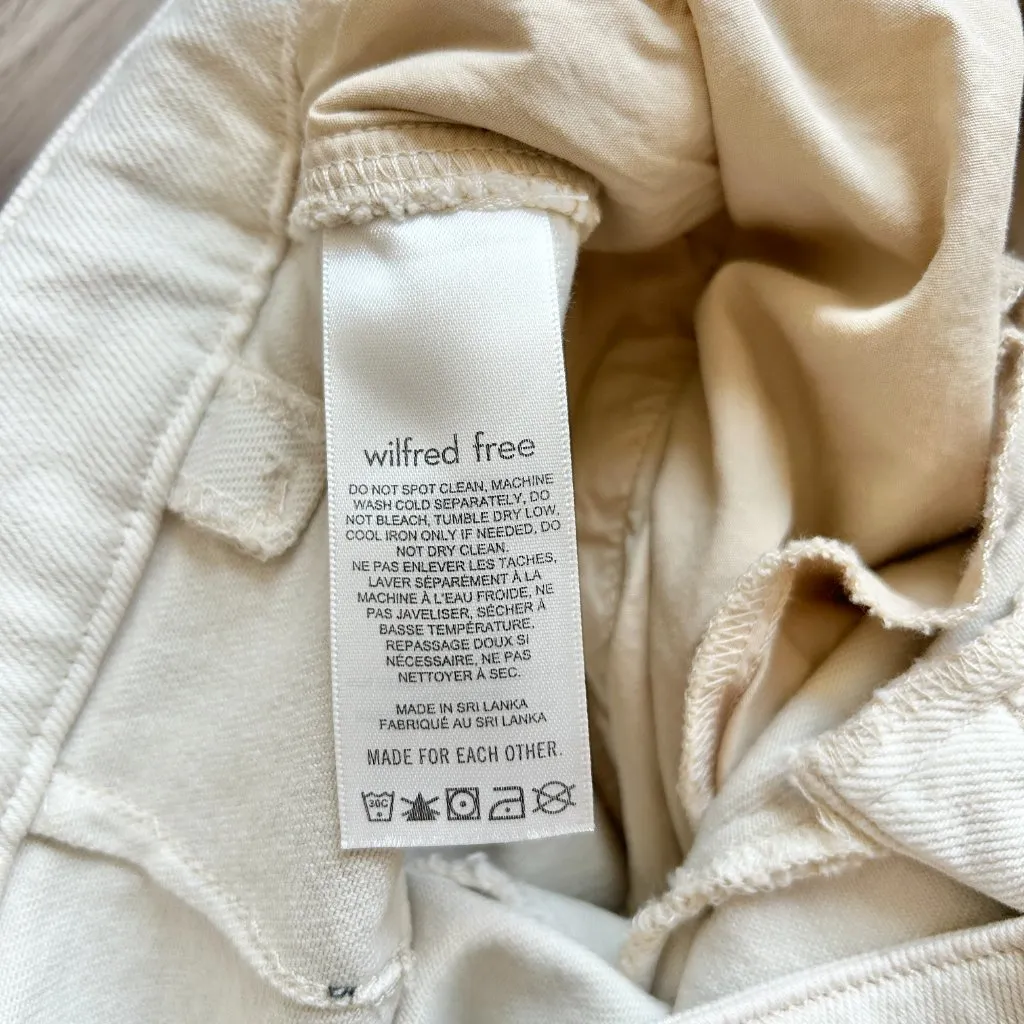 Aritzia Wilfred Free Modern High Waisted Twill Cargo Pants in Sand Size 6 - Image 9