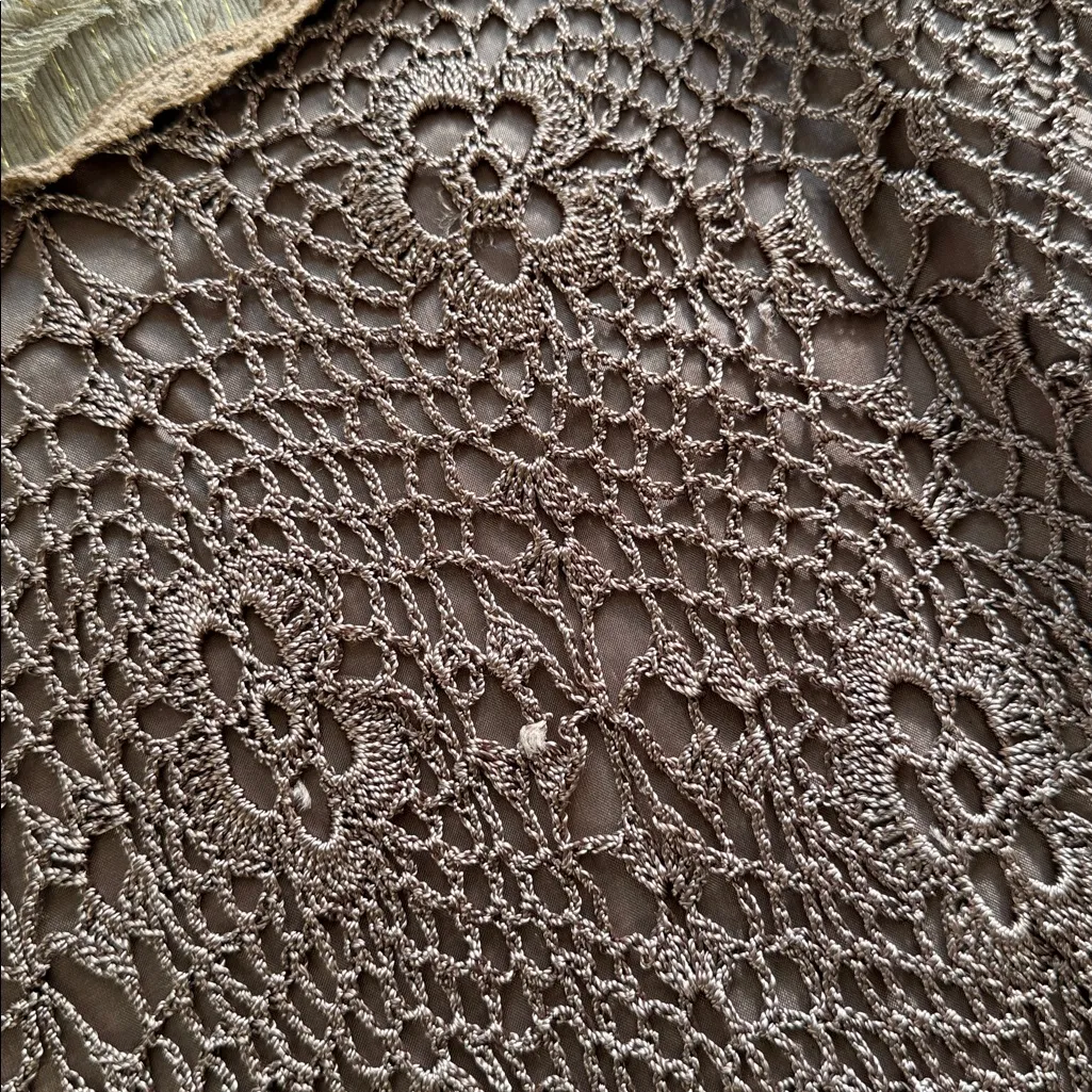 Sweet by Miss Me Tan and Brown fringe bohemian skirt with macrame details Size M - Image 8