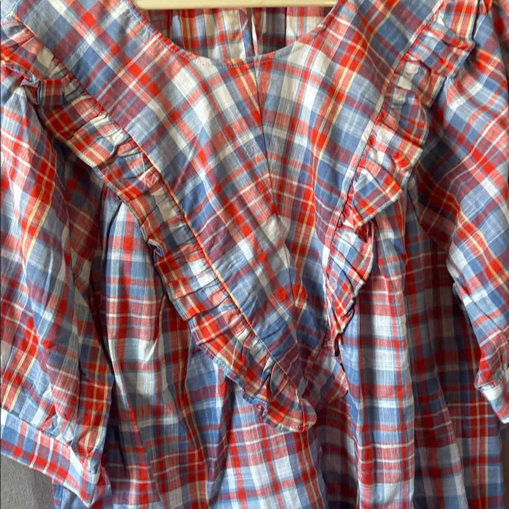 Terra & Sky Multicolor Plaid Top 1X - Image 2