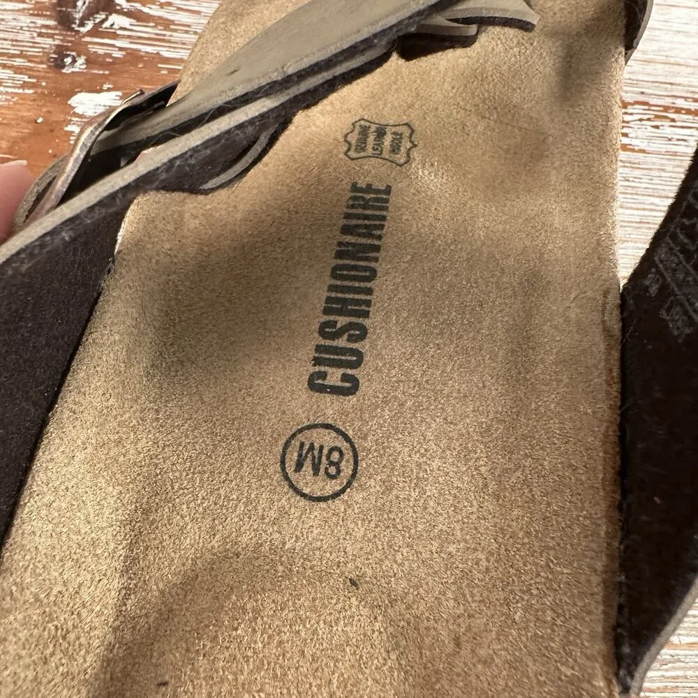 Cushionaire Libby Taupe Braided Slip-On Sandals Women’s 8M Suede Footbed Comfort - Image 9