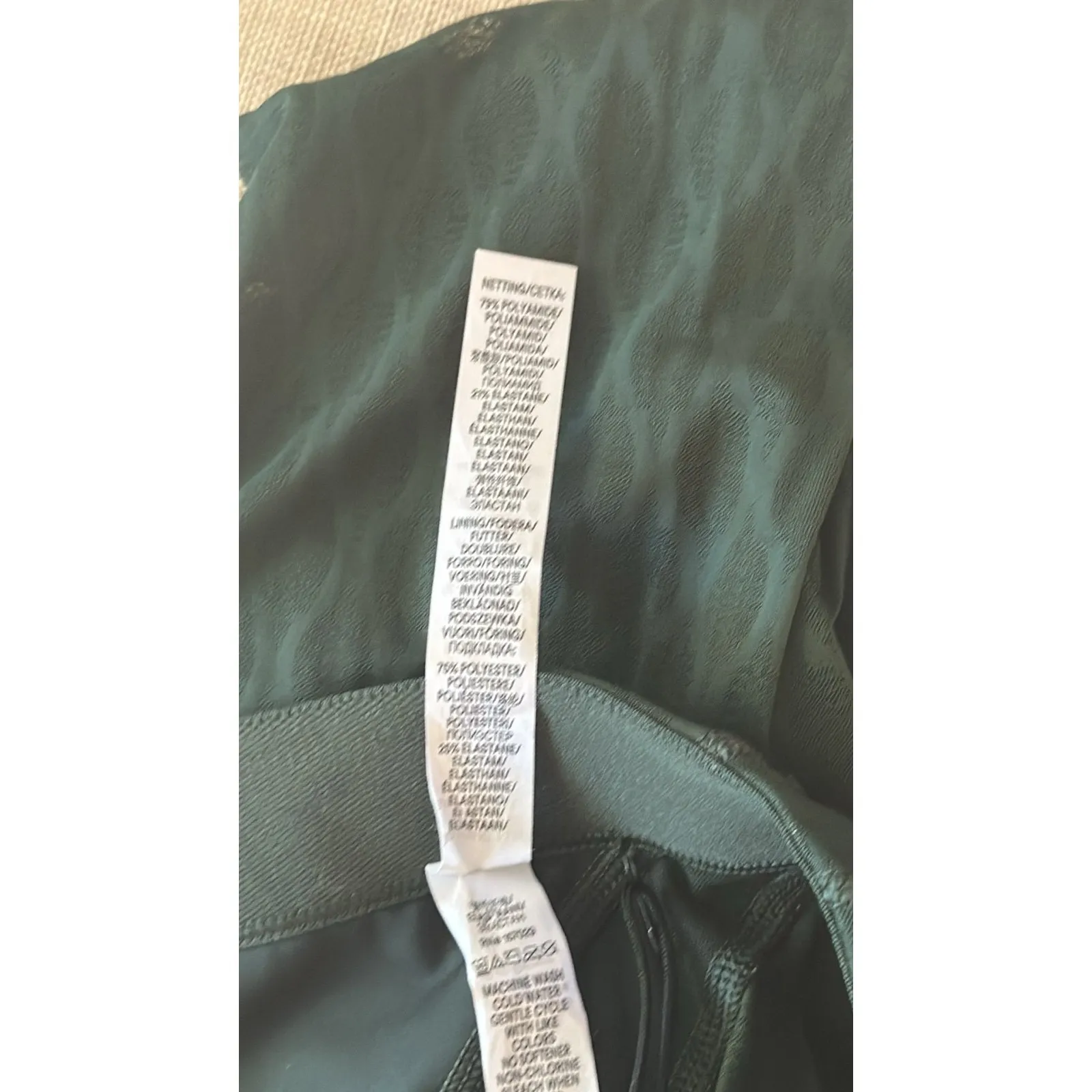 Savage X Fenty Mesh Diamond Pattern Tights Green Medium Size 8 - Image 12