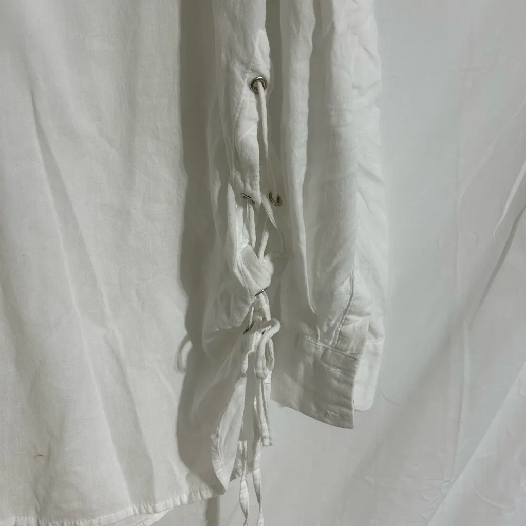 Zara Side Lace Up Blouse Size Small‎ - Image 2