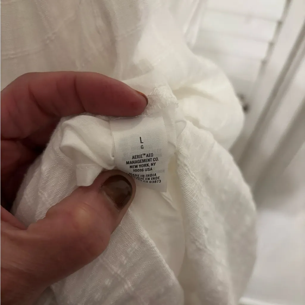 Aerie long maxi low back large white dress - Image 7