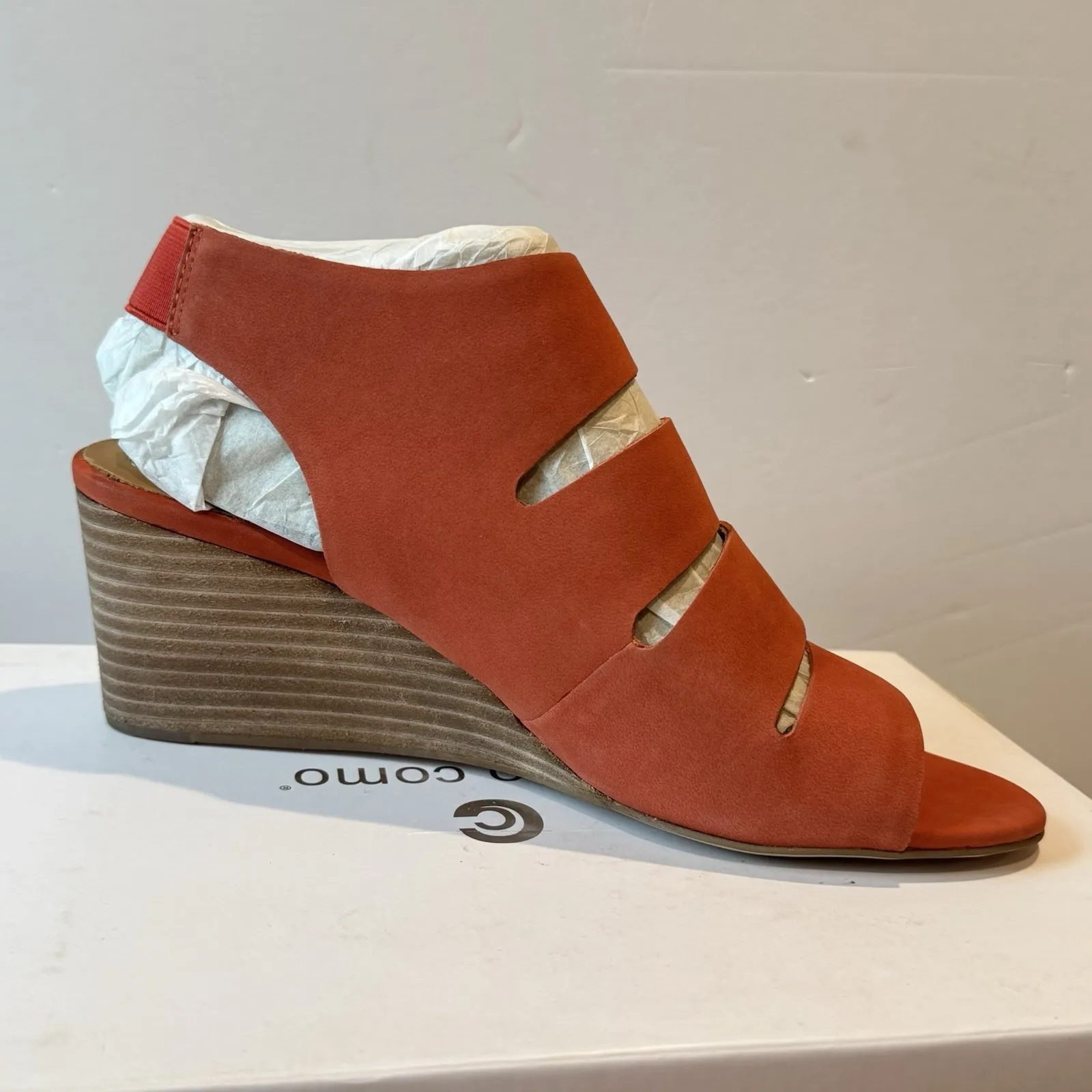 Corso Como Ontariss Women's Leather Strappy Caged Wedge Sandals Size 7M *read - Image 7