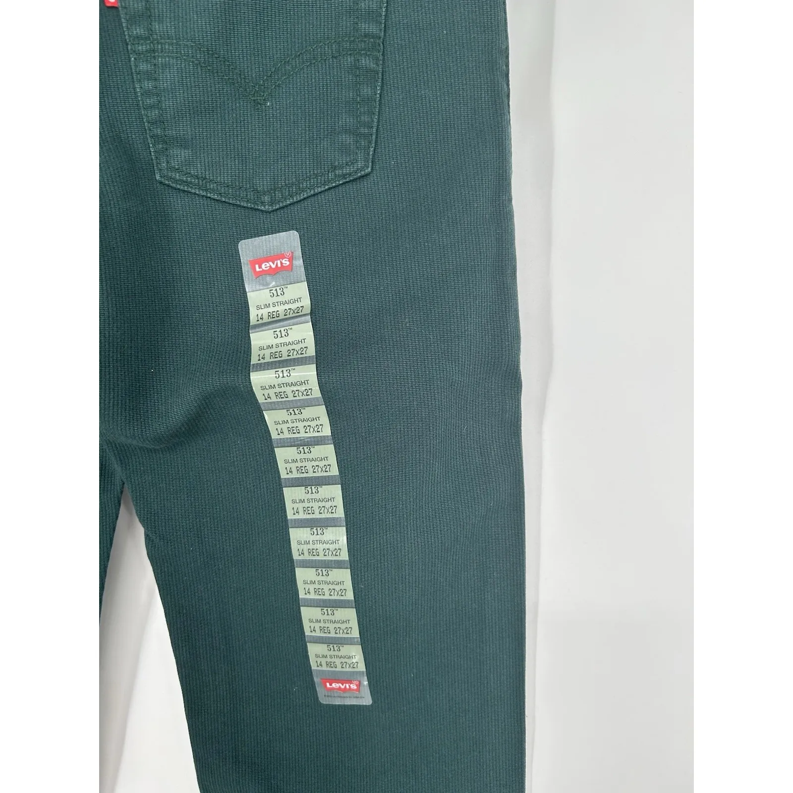 Levis 513 Slim Fit Straight Leg Low Rise Womens Corduroy‎ Pants Size 14 27x27 - Image 7