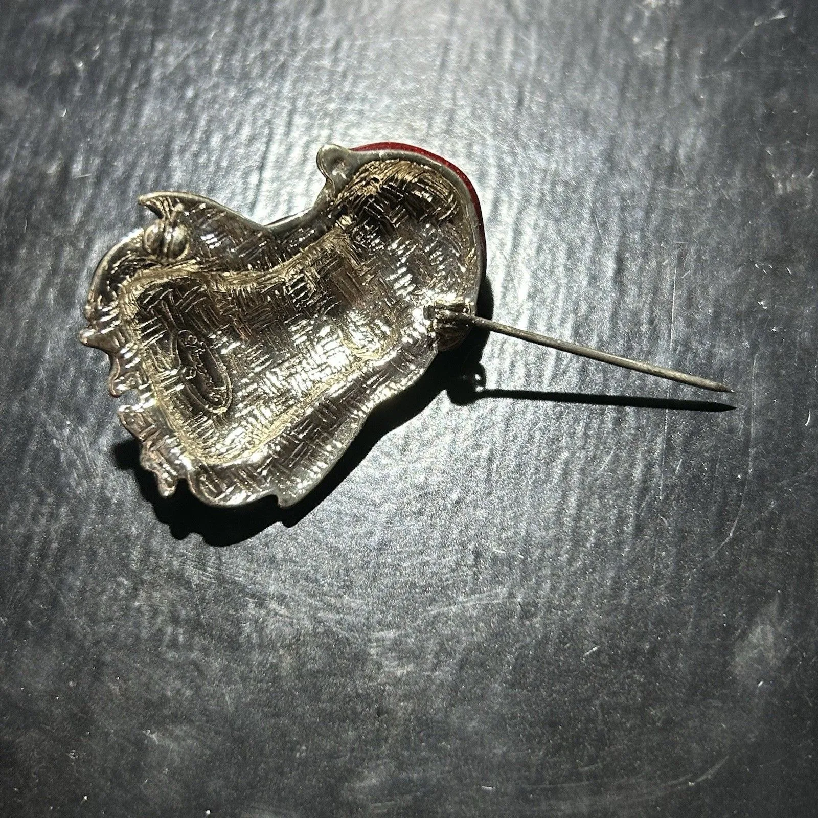 Vintage ST Enamel Danecraft Christmas Penguin Brooch Pin 1.5" White - Image 4