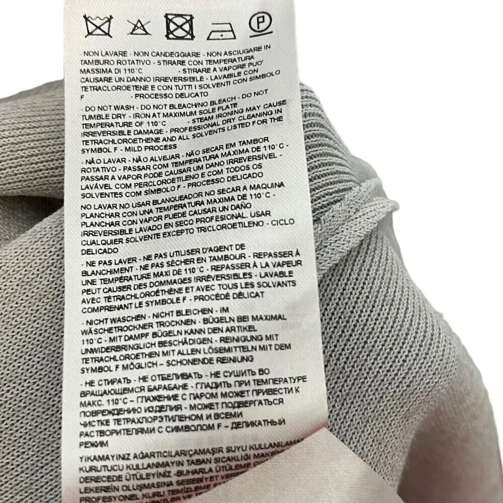 Giorgio Armani Knit Zip A-Line Fit Flare Dress Gray Mock Neck Women’s Size 4 - Image 16