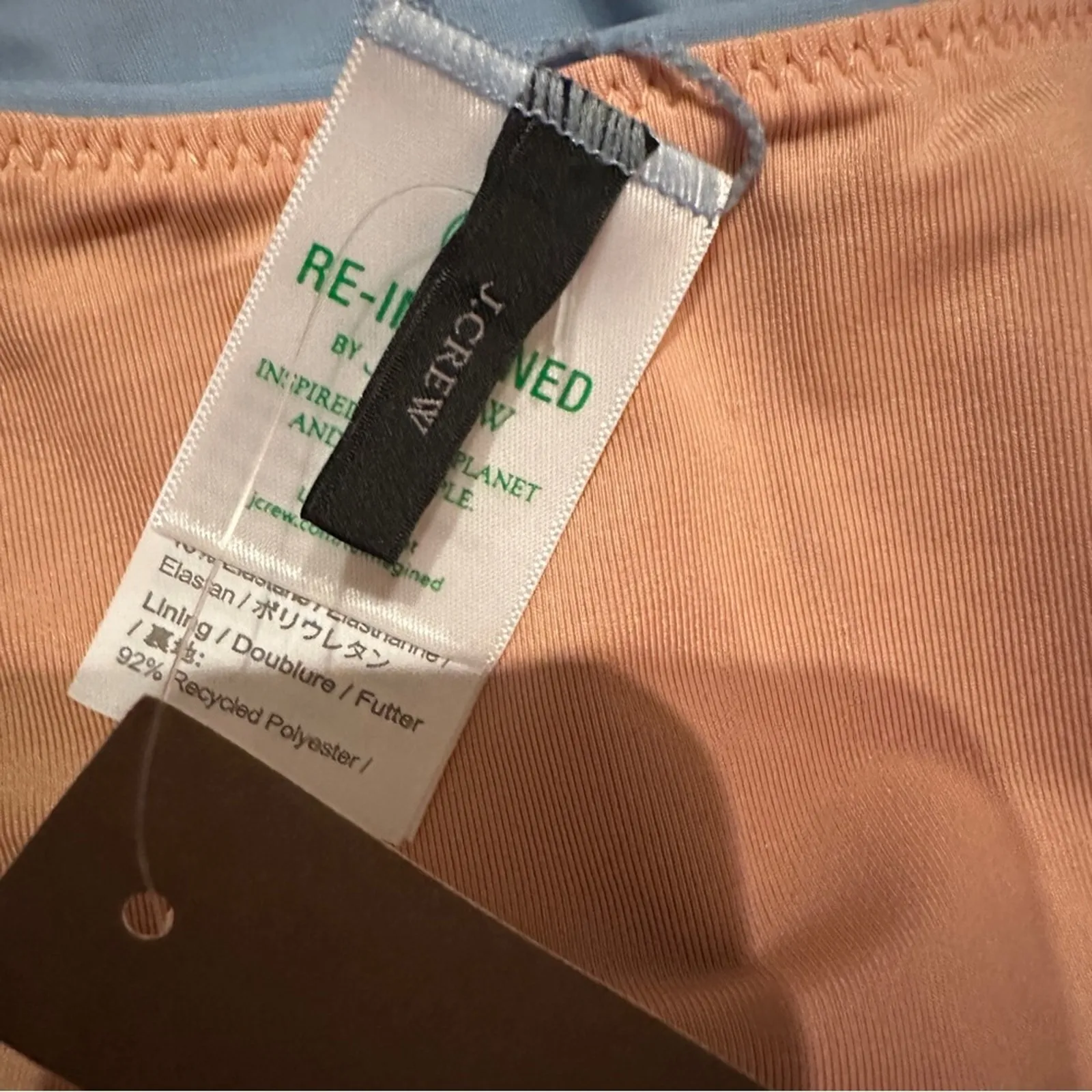 J. Crew Curved-Waist Cheeky Bikini‎ Bottom in Light Blue Sz M NEW Style BC125 - Image 4