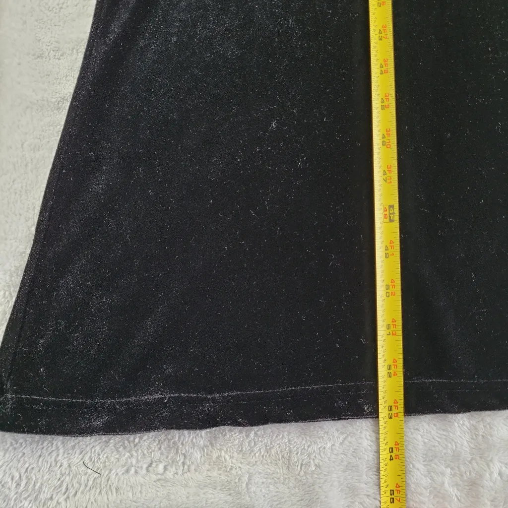 Hopeless Romantic Black Velvet Maxi Dress Long Sleeve Size L Large Gothic Witch - Image 12
