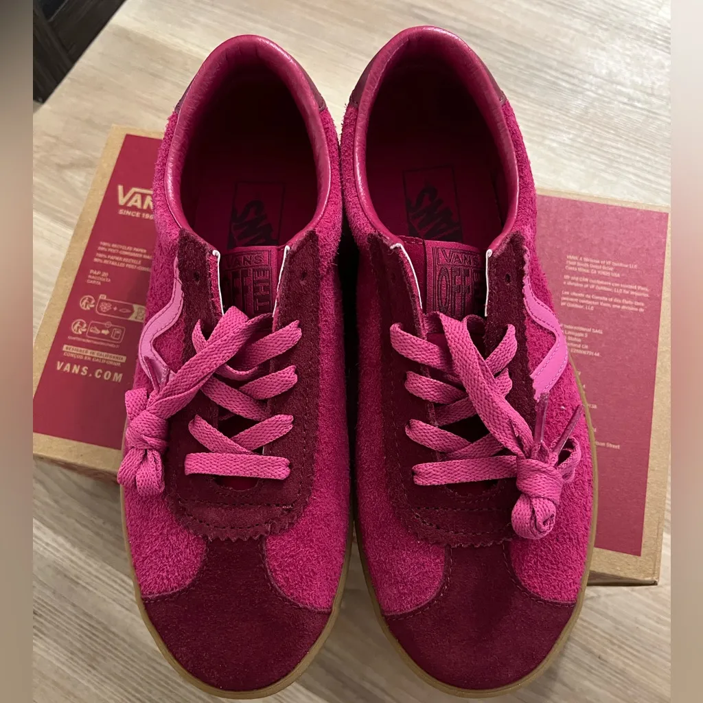 Vans Women's Color Pop Suede Raspberry Sneakers Size 8.5 New Sold Out Color! - Image 3