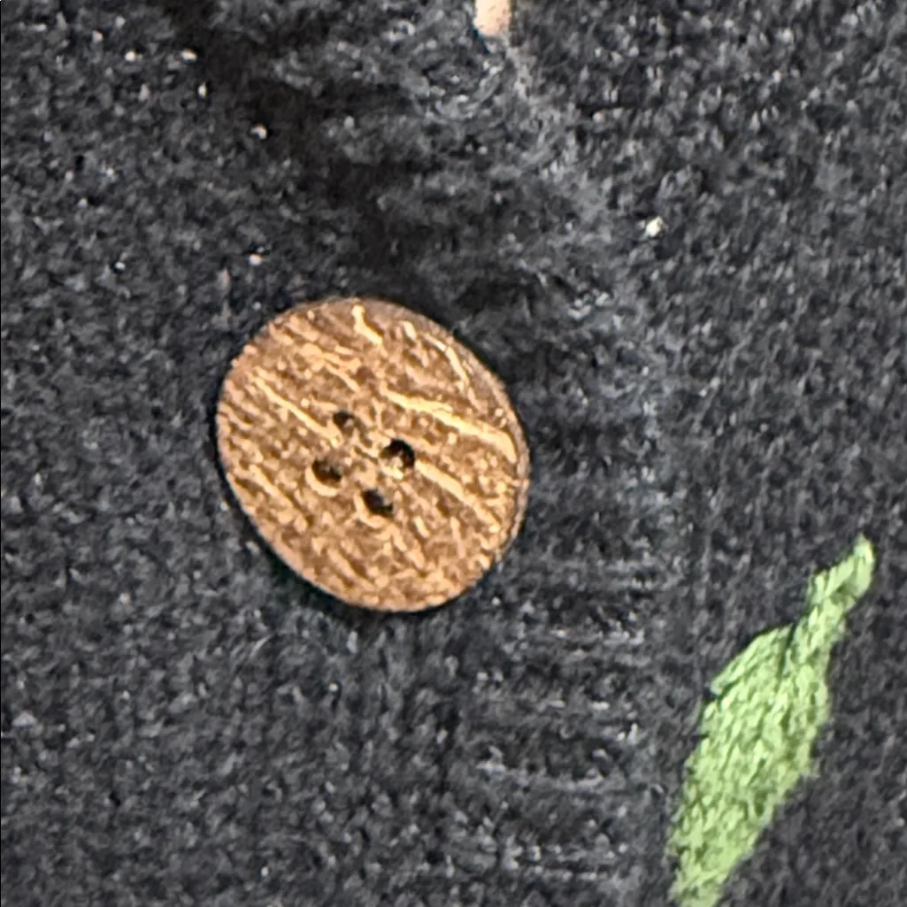 Mandal Bay Black Pumpkin Embroidered Sweater Vest Womens XL Fall Autumn Pockets - Image 3