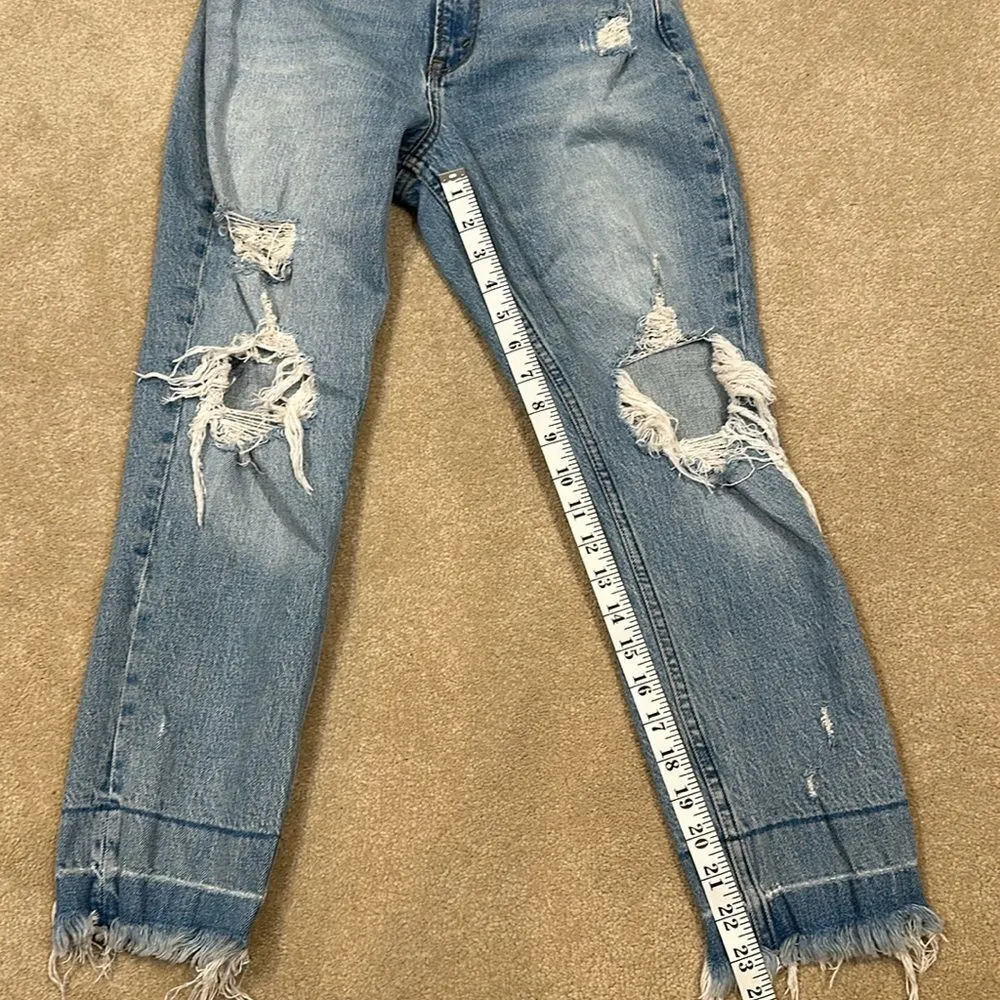 Abercrombie & Fitch High Rise Destroyed Mom Women Jean Curve Love Size 26 / 2S - Image 5