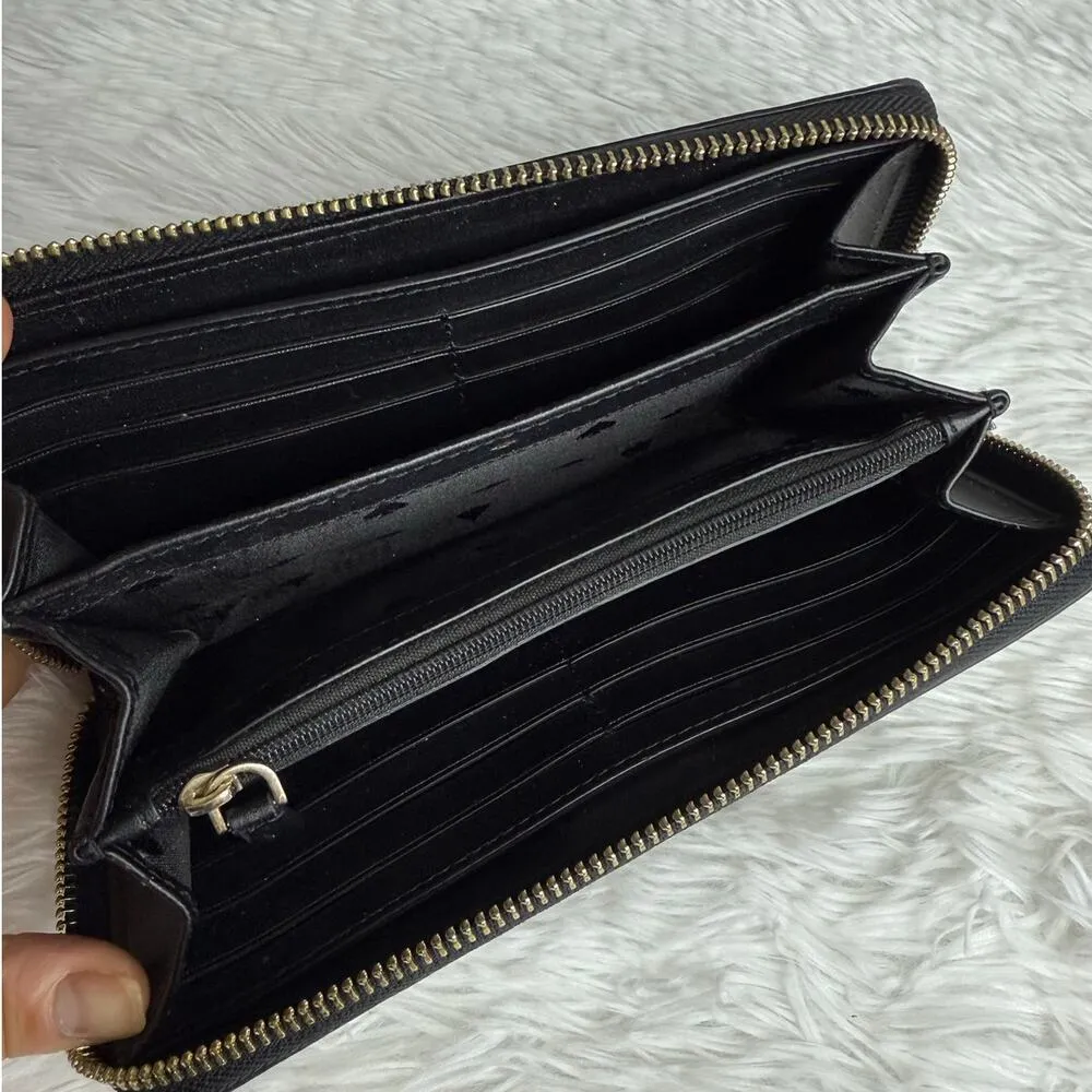 Kate Spade New York Glitter Black ZiP Around Wallet - Image 6