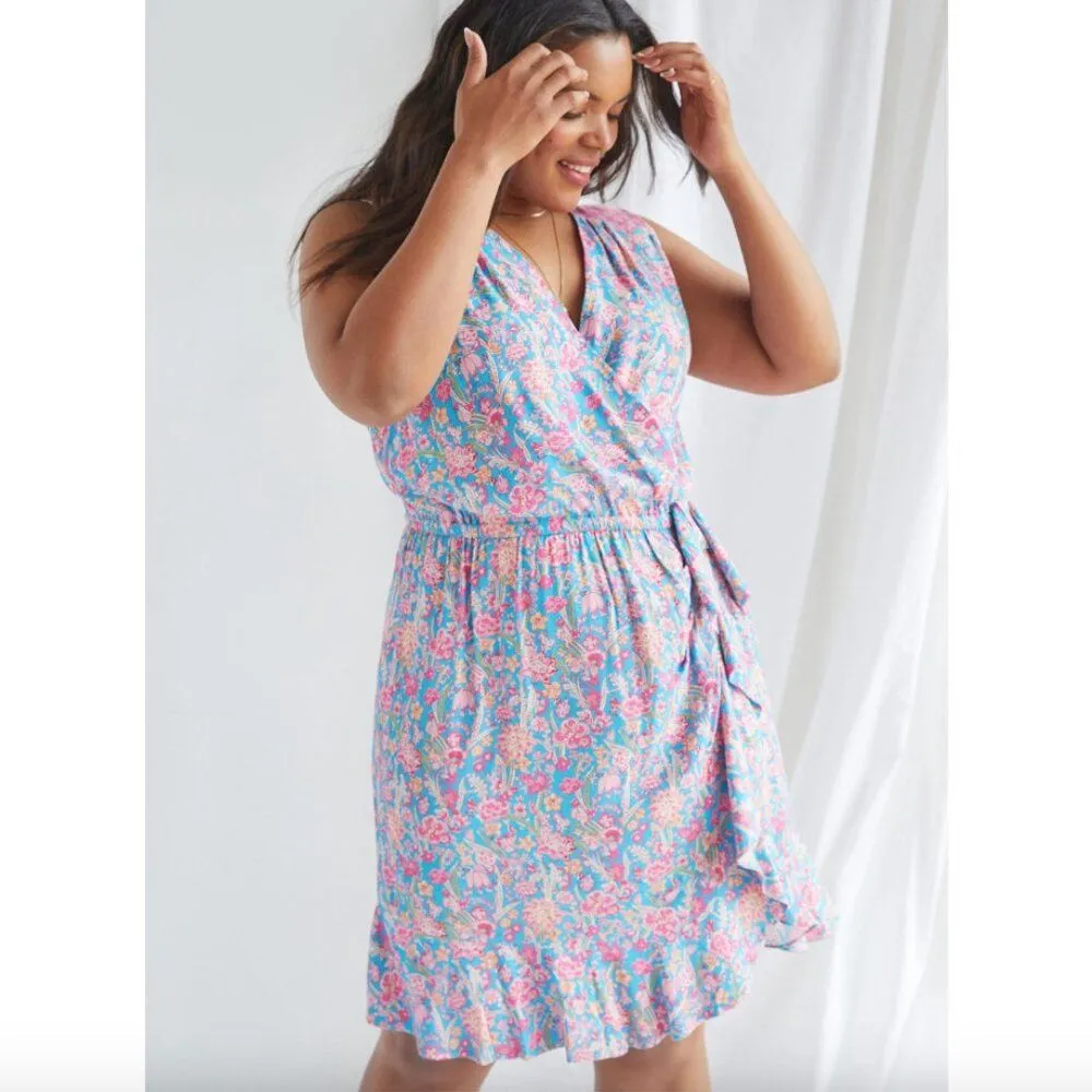 Anthropologie M Plenty by Tracy Reese Printed Botanical Wrap Mini Dress Floral - Image 3