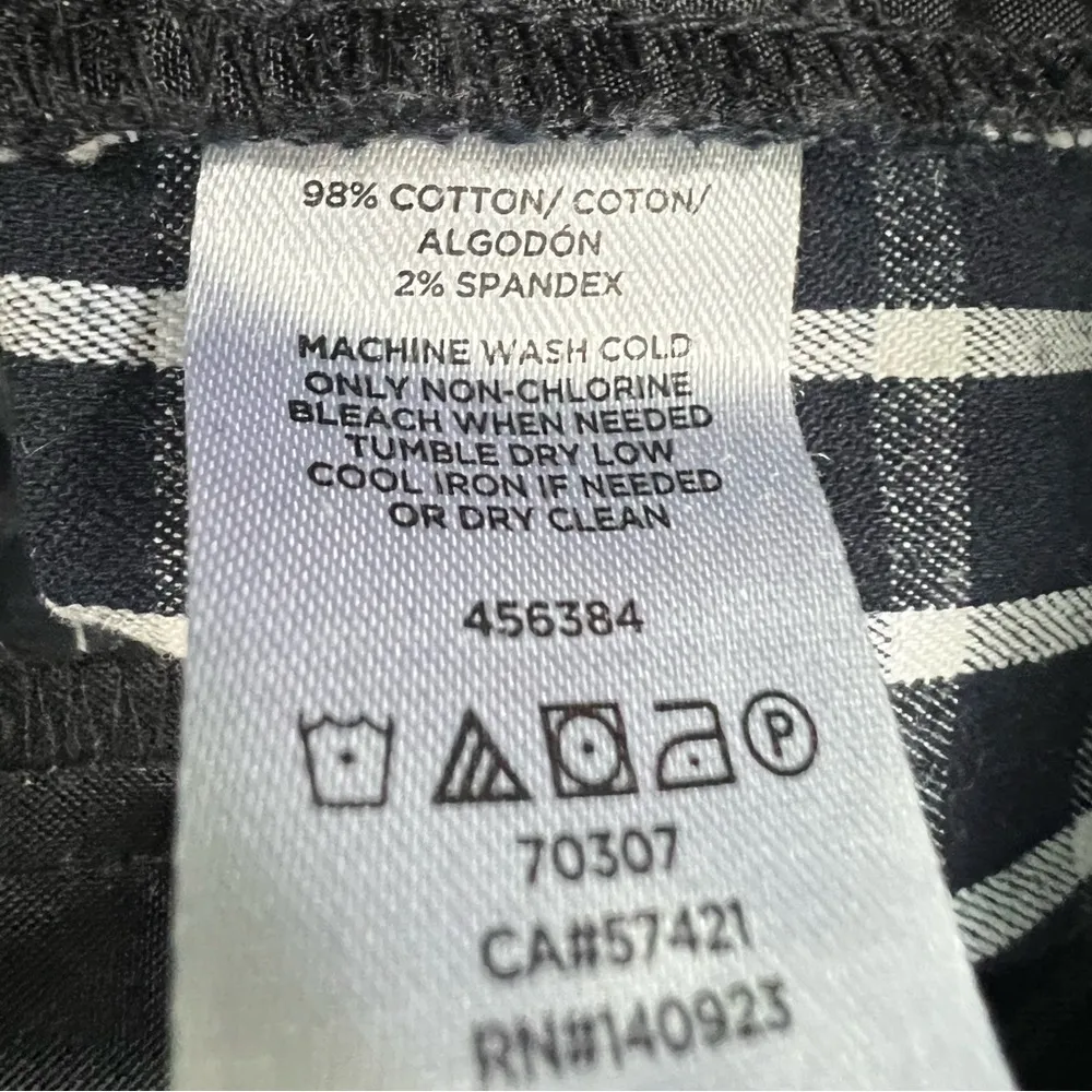 Loft Outlet Blue & White Check Modern Skinny Ankle Pants - Size 4P - Image 6