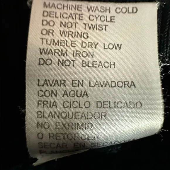 Carolyn Taylor Vintage Color Block‎ Crew Neck Sweater Blue Gray Black Size L - Image 7